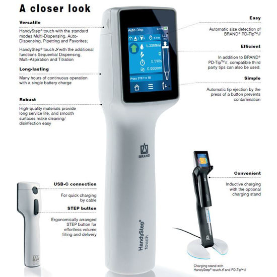HANDYSTEP TOUCH AND HANDYSTEP TOUCH S PIPETTES, TOUCH SCREEN