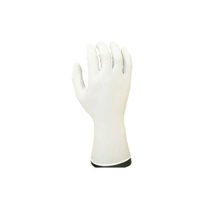 GLOVE, NITRILE, WHITE, CLEAN PROCESS, TEXTURED FINGERTIP, DOUBLE CHLORINATION, DI H2O WASHED, LONG CUFF, NANOTEK, VALUTEK