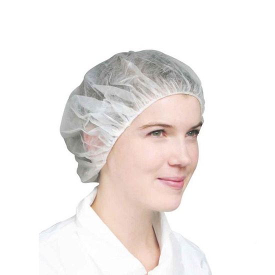 BOUFFANT CAP, WHITE, POLYPROPYLENE, MACROTEK, VALUTEK