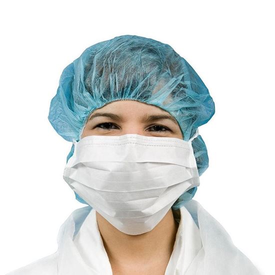 FACE MASK, 3-PLY POLYPROPYLENE, ROUND EAR LOOP, MICROTEK, VALUTEK