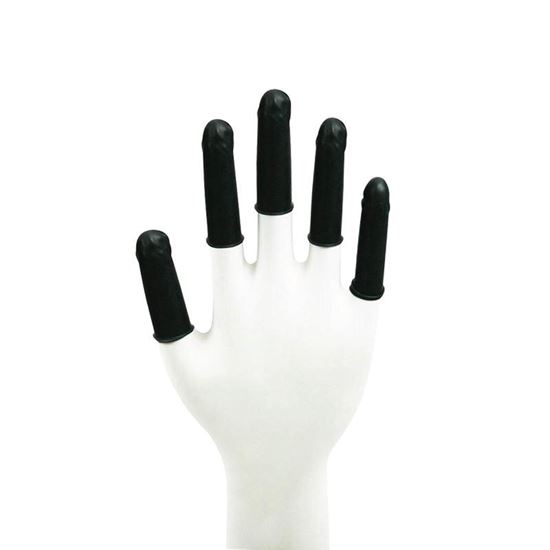 FINGER COT, CONDUCTIVE, CARBON/LATEX, POWDER-FREE, BLACK, MICROTEK, VALUTEK
