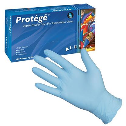GLOVES, NITRILE, EXAMINATION, PROTEGE, SKY BLUE