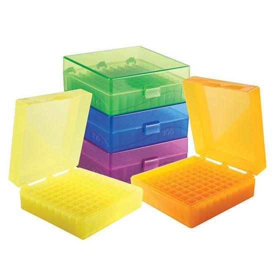 MICROTUBE STORAGE BOX, ASSORTED COLORS, 100-WELL