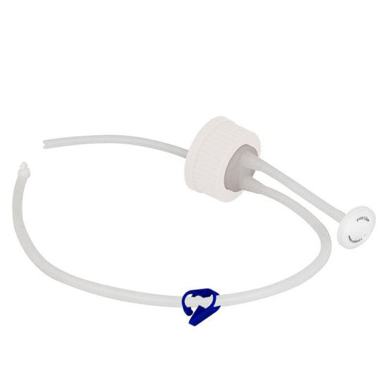 TRANSFER ASSEMBLY, FEED, GL-45 CAP, 2-PORT, ADVANTAFLEX TUBING, STERILE, MEDIA BOTTLE, CG BIOSCIENCES