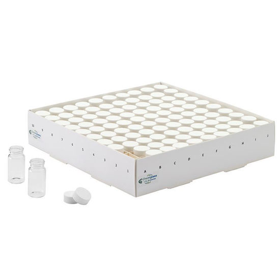 STORAGE VIALS, 20ML, SOLID CAPS, 33 EXPANSION BOROSILICATE GLASS, CELL PACKS
