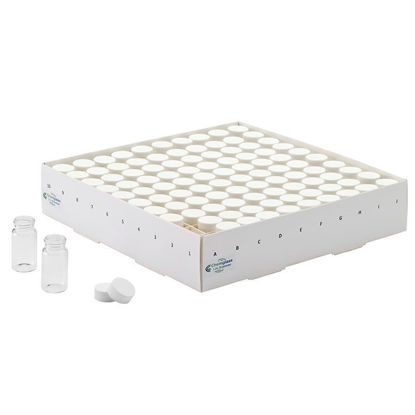STORAGE VIALS, 40ML, SOLID CAPS, 33 EXPANSION BOROSILICATE GLASS, CELL PACKS