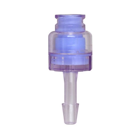 SWABABLE VALVE WITH 1/8 INCH BARB