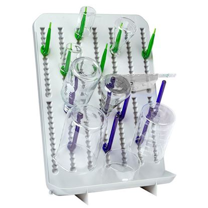 LAB DRYING RACK SET, WALL/BENCH MOUNT, POLYSTYRENE, HEATHROW