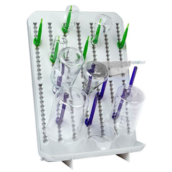 LAB DRYING RACK SET, WALL/BENCH MOUNT, POLYSTYRENE, HEATHROW