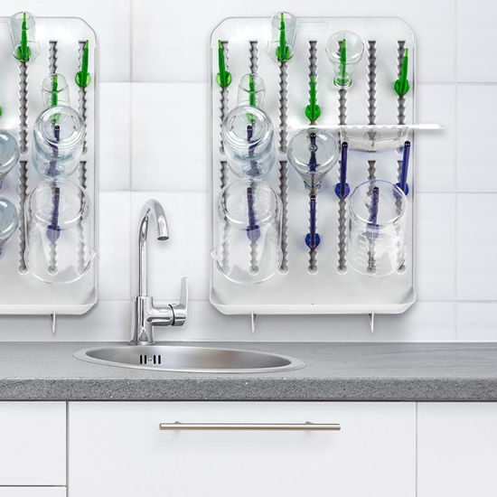 LAB DRYING RACK SET, WALL/BENCH MOUNT, POLYSTYRENE, HEATHROW