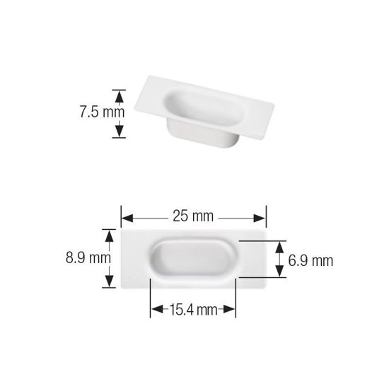WEIGHING BOAT, MICRO, OBLONG, ANTI-STATIC POLYSTYRENE, WHITE, HEATHROW