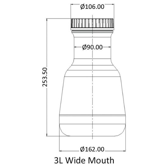 FLASK, ERLENMEYER, 3L WIDE MOUTH, HIGH EFFICIENCY, POLYCARBONATE, STERILE, NEST, CG BIOSCIENCES