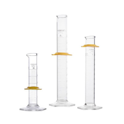 CYLINDERS, WITH SINGLE METRIC SCALE AND BUMPER, GRADUATED, “TO DELIVER”, CLASS B, KIMBLE® KIMAX®