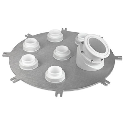 REACTION VESSEL LIDS, STAINLESS STEEL, 7-NECKS, 400MM, PERFLUORO O-RINGS