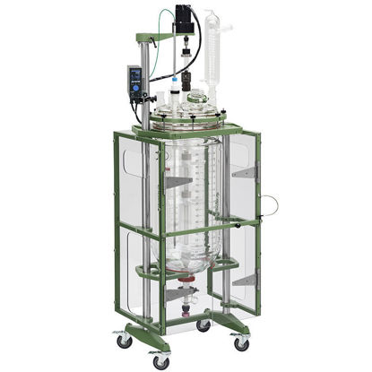 100L PROCESS REACTORS, CYLINDRICAL, TALL, 400MM, JACKETED, ELECTRIC MOTOR, MECHANICAL BEARING, MANIFOLD SYSTEM