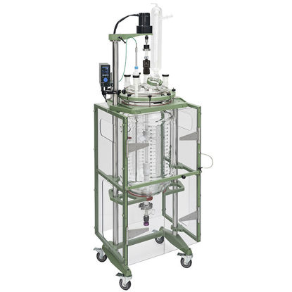 100L PROCESS REACTORS, CYLINDRICAL, SQUATTY, 400MM, JACKETED, ELECTRIC MOTOR, MECHANICAL BEARING, MANIFOLD SYSTEM