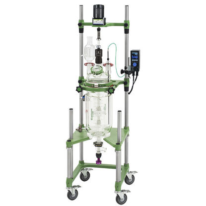 10L PROCESS REACTORS, CYLINDRICAL, JACKETED, ELECTRIC MOTOR, MECHANICAL BEARING