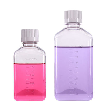 MEDIA BOTTLE, SQUARE SHAPE, PETG, STERILE, NEST