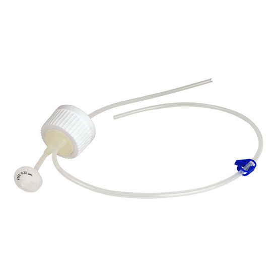 TRANSFER CAP ASSEMBLIES, VENTED, FOR SINGLE USE MEDIA BOTTLES, WITH PLUGGED END, ADVANTAFLEX TUBING, STERILE, CG BIOSCIENCES