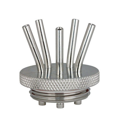 5-PORT ADAPTER, G 3/4 THREAD, 30° ANGLED 1/8" PORTS, STAINLESS STEEL, FOR BIOREACTORS