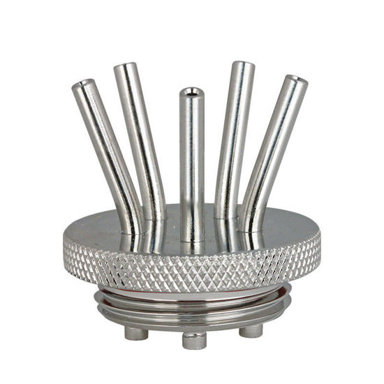 5-PORT ADAPTER, G 3/4 THREAD, 30° ANGLED 1/8" PORTS, STAINLESS STEEL, FOR BIOREACTORS