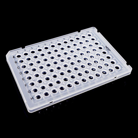 0.1ML 96 WELL PCR PLATE, SEMI SKIRT, CLEAR, A1 NOTCH, NEST