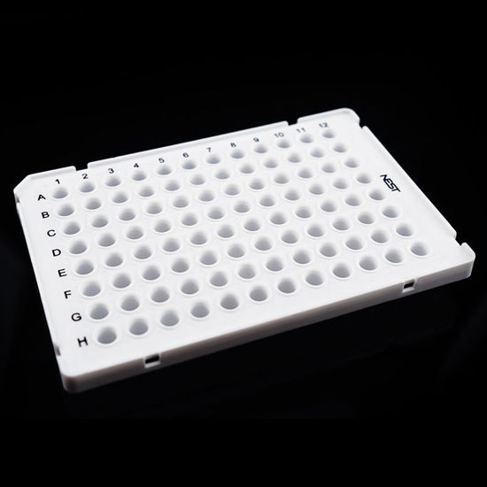 0.1ML 96 WELL PCR PLATE, SEMI SKIRT, WHITE, A1 NOTCH, NEST