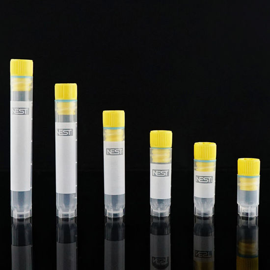 CRYOGENIC VIAL, SELF-STANDING, INTERNAL THREAD, STERILE, 2D BARCODE, BULK PACKED, NEST