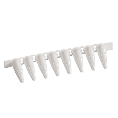 0.2ML PCR 8-STRIP TUBES, WHITE, STERILE, NEST