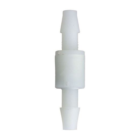 PRESSURE RELIEF/CHECK VALVE, 1/4 INCH HOSE BARBS, POLYPROPYLENE, VITON SEALS, 3 PSI
