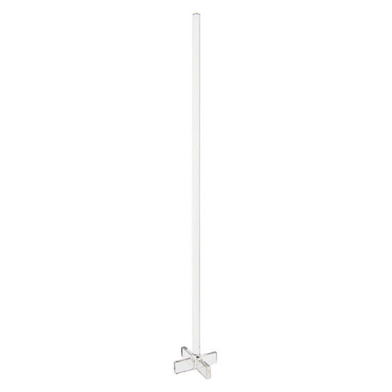 STIRRER SHAFT, POLISHED, FOUR-BLADE 90°, GLASS AGITATOR