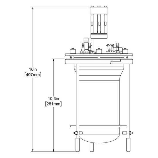 2L CELL CULTURE BIOREACTOR SYSTEMS, UNJACKETED