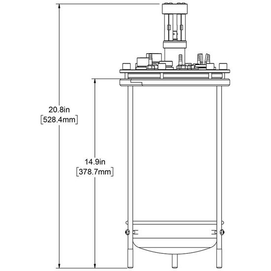 7L MICROBIAL FERMENTATION BIOREACTOR SYSTEMS, UNJACKETED