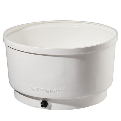 BUCHNER FUNNELS, TABLE TOP, POLYETHYLENE, POROUS, 18 INCH FUNNEL ID, FIXED OR REMOVABLE PLATES